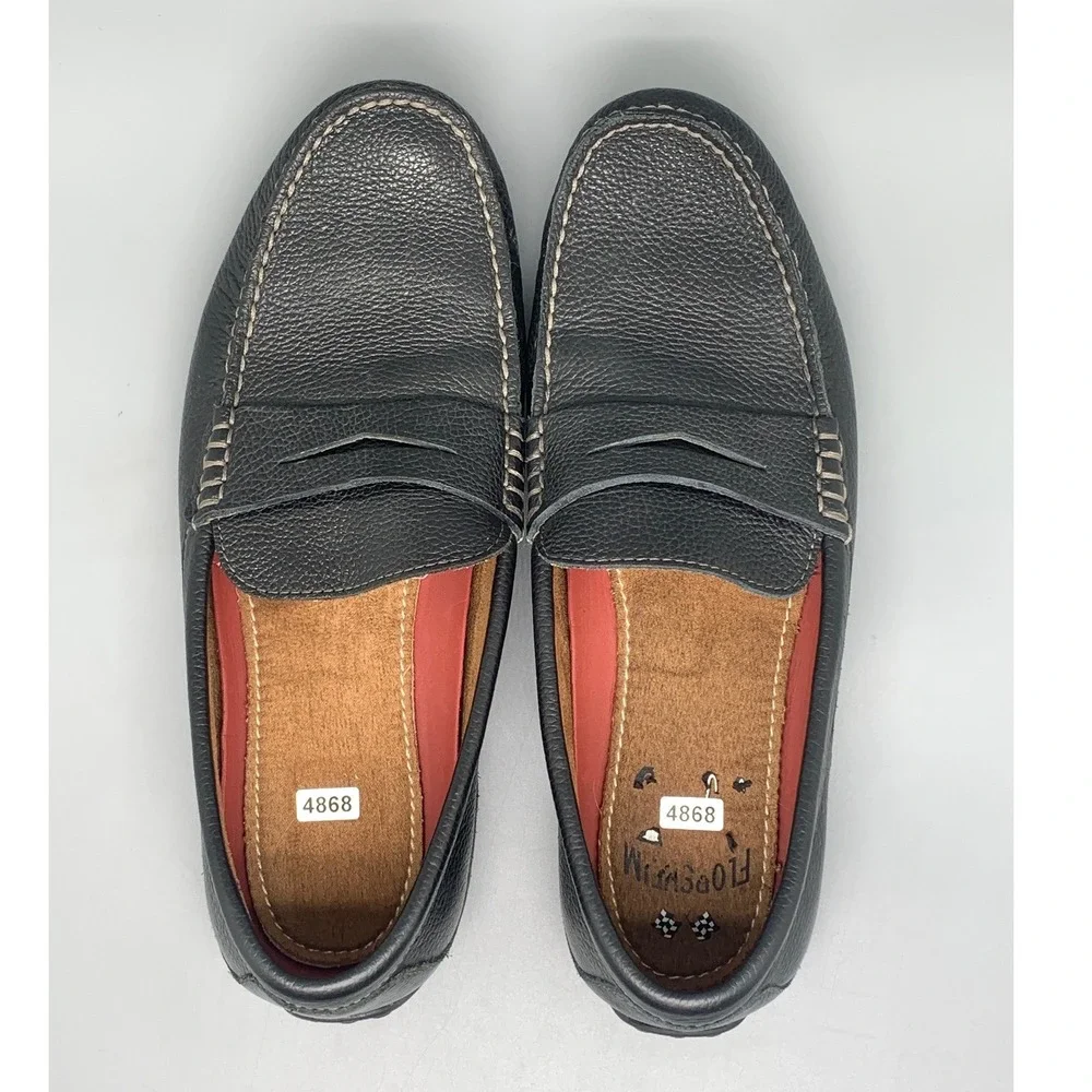 Florsheim Windsor‎ Black Leather Penny Loafers 11845-007 Men's Sz 10.5 M